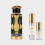 DECANT LATTAFA TERIAQ INTENSE — fotografía real, perfume 10 ml 3 ml, composición centrada Nicchia, 2048 x 2048, fondo #EDEDED