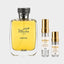 DECANT RASASI HAWAS EXOTIC — fotografía real, perfume 10 ml 3 ml, composición centrada Nicchia, 2048 x 2048, fondo #EDEDED