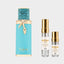 DECANT FRENCH AVENUE VULCAN FEU — fotografía real, perfume 10 ml 3 ml, composición centrada Nicchia, 2048 x 2048, fondo #EDEDED