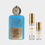 DECANT ZAKAT YOU ARE MY FIRE — fotografía real, perfume 10 ml 3 ml, composición centrada Nicchia, 2048 x 2048, fondo #EDEDED