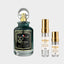 DECANT GEVILL FRANCE BESO DE DRAGON — fotografía real, perfume 10 ml 3 ml, composición centrada Nicchia, 2048 x 2048, fondo #EDEDED
