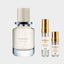DECANT FUGAZZI ORANGE CRUSH — fotografía real, perfume 10 ml 3 ml, composición centrada Nicchia, 2048 x 2048, fondo #EDEDED