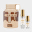 DECANT ARMAF ODYSSEY TOFFEE COFFEE — fotografía real, perfume 10 ml 3 ml, composición centrada Nicchia, 2048 x 2048, fondo #EDEDED