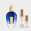 DECANT XERJOFF TORINO 21 — fotografía real, perfume 10 ml 3 ml, composición centrada Nicchia, 2048 x 2048, fondo #EDEDED