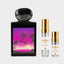 DECANT LORENZO PAZZAGLIA SEX SEA — fotografía real, perfume 10 ml 3 ml, composición centrada Nicchia, 2048 x 2048, fondo #EDEDED