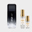 DECANT CAROLINA HERRERA 212 VIP BLACK — fotografía real, perfume 10 ml 3 ml, composición centrada Nicchia, 2048 x 2048, fondo #EDEDED