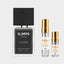 DECANT ILMIN IL OOMPH — fotografía real, perfume 10 ml 3 ml, composición centrada Nicchia, 2048 x 2048, fondo #EDEDED