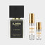 DECANT ILMIN IL KAKUNO — fotografía real, perfume 10 ml 3 ml, composición centrada Nicchia, 2048 x 2048, fondo #EDEDED