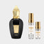 DECANT XERJOFF OPERA — fotografía real, perfume 10 ml 3 ml, composición centrada Nicchia, 2048 x 2048, fondo #EDEDED