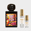 DECANT LORENZO PAZZAGLIA SUN GRIA — fotografía real, perfume 10 ml 3 ml, composición centrada Nicchia, 2048 x 2048, fondo #EDEDED