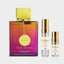DECANT ARMAF CLUB DE NUIT UNTOLD — fotografía real, perfume 10 ml 3 ml, composición centrada Nicchia, 2048 x 2048, fondo #EDEDED