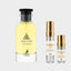 DECANT MAISON ALHAMBRA JEAN LOWE IMMORTEL — fotografía real, perfume 10 ml 3 ml, composición centrada Nicchia, 2048 x 2048, fondo #EDEDED