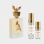 DECANT LATTAFA SHAHEEN GOLD — fotografía real, perfume 10 ml 3 ml, composición centrada Nicchia, 2048 x 2048, fondo #EDEDED
