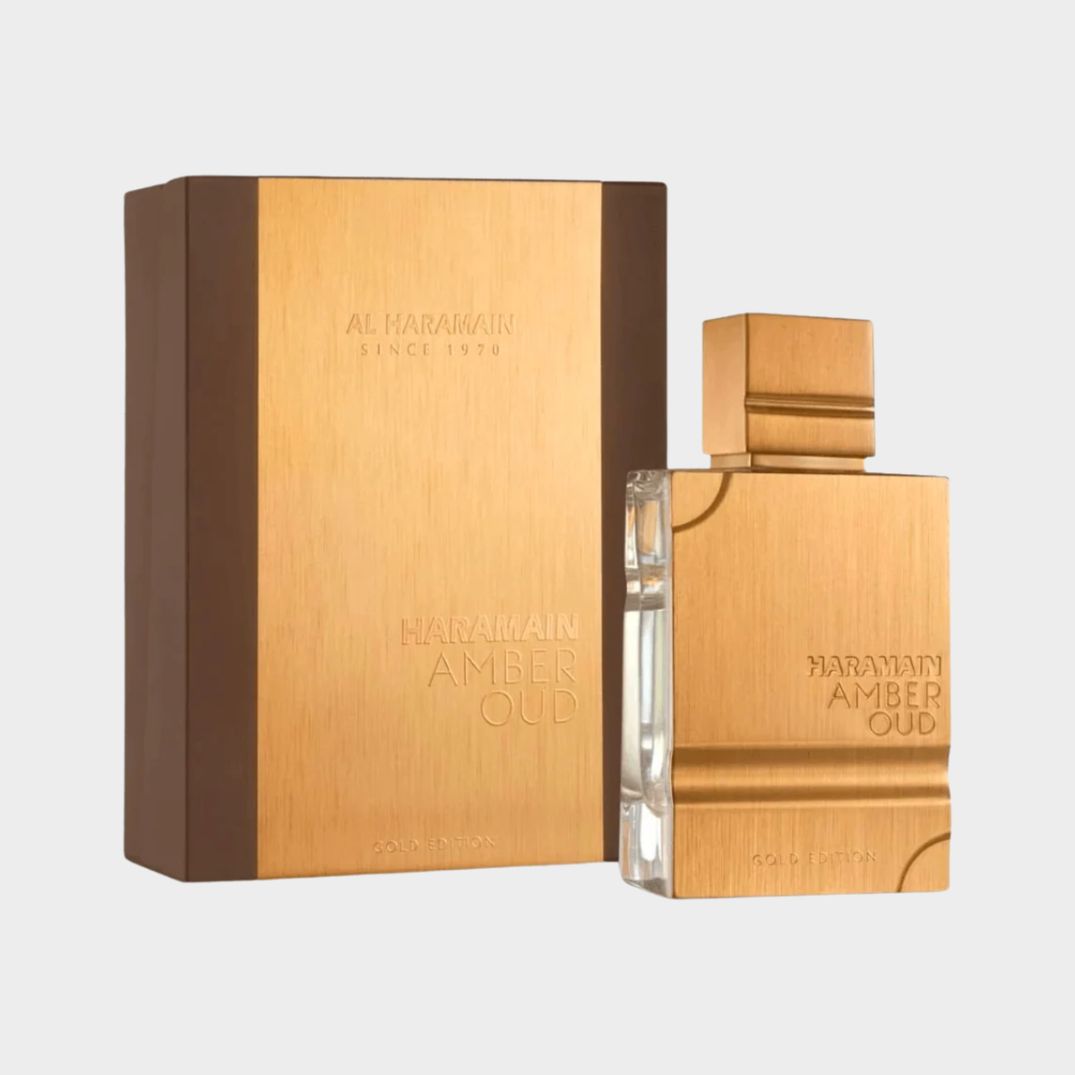 AL HARAMAIN AMBER OUD GOLD EDITION fotografía real, fondo gris uniforme Imagen principal del producto