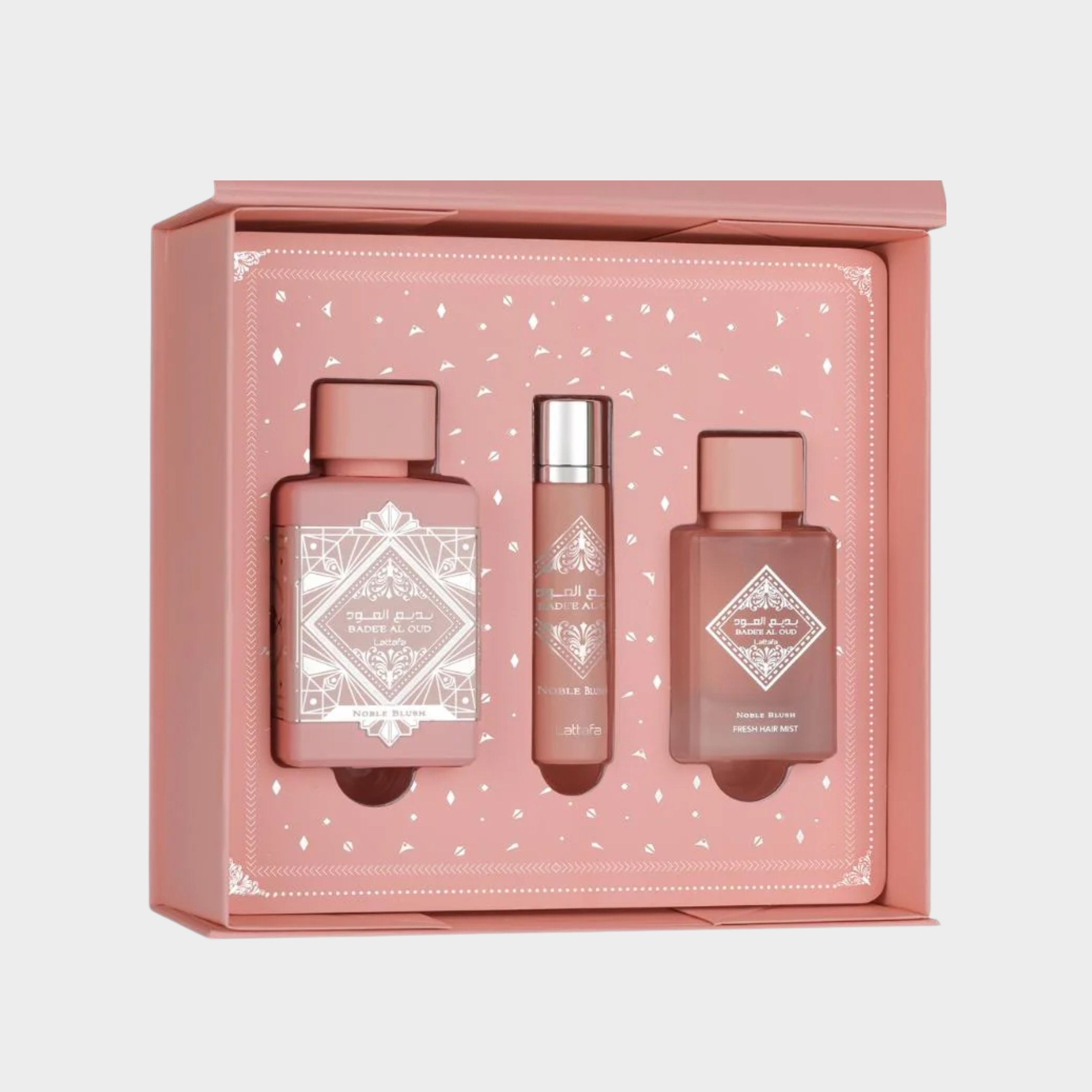 LATTAFA BADEE AL OUD NOBLE BLUSH SET 3PZAS